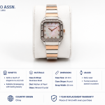 U.S. Polo Assn. Mother Of Pearl Dial Two-Tone Crystal Bezel Watch MS Department Store Oman