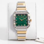 U.S. Polo Assn. Green Dial Two-Tone Crystal Bezel Watch MS Department Store Oman