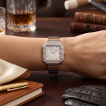 U.S. Polo Assn. Mother Of Pearl Dial Two-Tone Crystal Bezel Watch MS Department Store Oman
