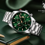 U.S. Polo Assn. Emerald Green Multi-Function Stainless Steel Watch MS Department Store Oman