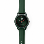U.S. Polo Assn. Forest Green Silicone Strap Watch MS Department Store Oman