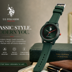 U.S. Polo Assn. Forest Green Silicone Strap Watch MS Department Store Oman