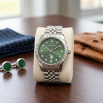 U.S. Polo Assn. Green Crystal Dial Stainless Steel Watch MS Department Store Oman