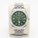 U.S. Polo Assn. Green Crystal Dial Stainless Steel Watch MS Department Store Oman