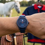 U.S. Polo Assn. Navy Sport Silicone Strap Watch MS Department Store Oman