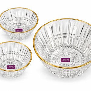 Elite Houseware Glass Yogurtset 7 Pieces Gilded MS Department Store Oman