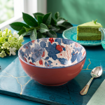Floral Pattern Ceramic Bowl MS Department Store Oman