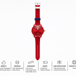 U.S. Polo Assn. Red Classic Silicone Strap Watch MS Department Store Oman