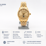 U.S. Polo Assn. Gold Crystal Dial Stainless Steel Watch MS Department Store Oman