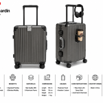 Pierre Cardin Kepler Pc Wide Trolley Aluminium Frame Case Set 20" Grey MS Department Store Oman