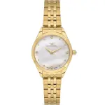 Ferro Women’s Gold Stainless Steel Watch with White Mother of Pearl Dial & Crystal Hour Markers MS Department Store Oman