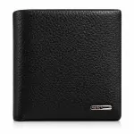 Ms Fashion Black Pebbled Leather Bifold Wallet