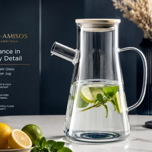 Bamboo Lid Striped Broth Silicate Ca-900Ml MS Department Store Oman