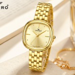 Ferro Women's Gold-Tone Square Dial Stainless Steel Analog Wrist Watch MS Department Store Oman