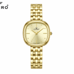 Ferro Women's Gold-Tone Square Dial Stainless Steel Analog Wrist Watch MS Department Store Oman