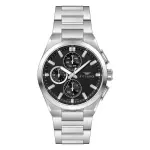 Ferro Men's Stainless Steel Multi-Function Analog Watch – Black Dial, Silver Bracelet MS Department Store Oman