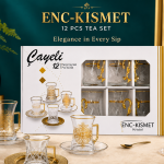 12 Piece Slim Waist Tea Set  MS Department Store Oman