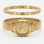 Ceshdun Gold-Tone Women’S Octagonal Wristwatch With Champagne Dial & Roman Numerals MS Department Store Oman