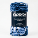 Cannon Stripe Flanell Roll Blanket Single 160/200 MS Department Store Oman
