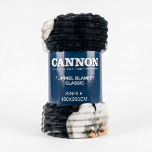 Cannon Stripe Flanell Roll Blanket Single 160/200 MS Department Store Oman