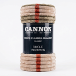 Cannon Stripe Flanell Roll Blanket Single 160/200 MS Department Store Oman