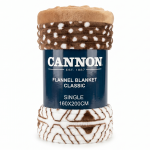 Cannon Stripe Flanell Roll Blanket Single 160/200 MS Department Store Oman