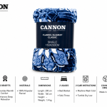 Cannon Stripe Flanell Roll Blanket Single 160/200 MS Department Store Oman