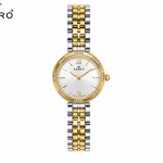 Ferro Men’s Two-Tone Crystal Bezel Analog Bracelet Watch – Mother of Pearl Dial MS Department Store Oman