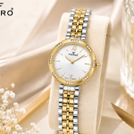 Ferro Men’s Two-Tone Crystal Bezel Analog Bracelet Watch – Mother of Pearl Dial MS Department Store Oman