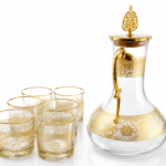 7 Piece Cube Water Set (Glass With Base)  MS Department Store Oman