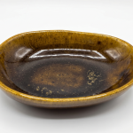 Rustic Brown Speckled Glaze Ceramic Shallow Bowl MS Department Store Oman