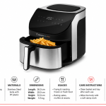 Air Fryer-Digital Touch Screen (7L;10Prgm;SS-Blk)  MS Department Store Oman