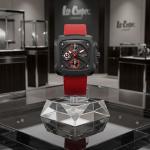 Lee Cooper Men'S Watches Analog Black Dial With Red Resin Strap MS Department Store Oman