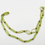 Lime Green Beaded Crystal Necklace MS Department Store Oman