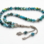 Blue Marble Stone Tasbih (Prayer Beads) MS Department Store Oman