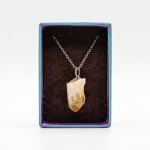 Natural Citrine Crystal Pendant Necklace MS Department Store Oman