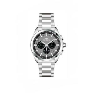 Ferro Men's Stainless Steel Chronograph Analog Watch with Grey Dial – Silver Metal Strap MS Department Store Oman