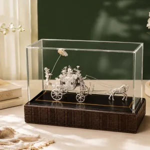 Handcrafted Ornate Silver Carriage Collectible MS Department Store Oman