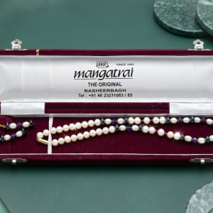 Pearl & Amethyst Beaded Necklace Set MS Department Store Oman