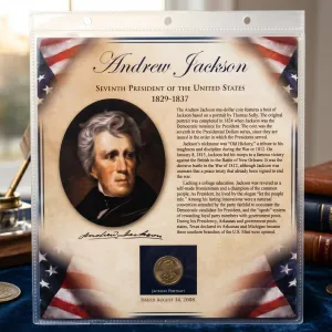 Andrew Jackson Presidential Dollar Coin Collectible Display MS Department Store Oman