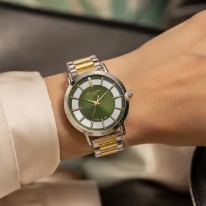 Lee Cooper Women'S Analog Watch Blue Dial With Green Metal Band MS Department Store Oman