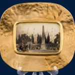 Gold Ottoman Landmark Decorative Plate MS Department Store Oman