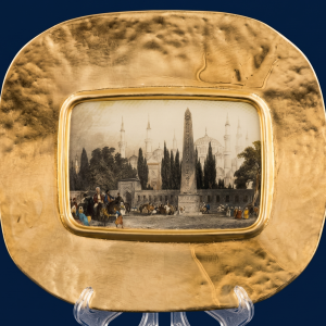 Gold Ottoman Landmark Decorative Plate MS Department Store Oman