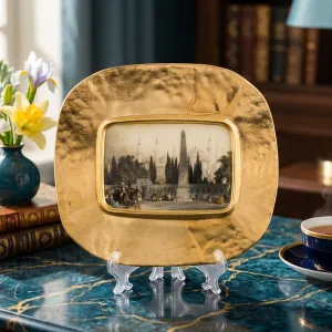 Gold Ottoman Landmark Decorative Plate MS Department Store Oman