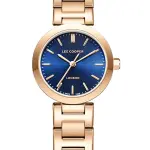 Lee Cooper London Women'S Rose Gold Quartz Watch With Blue Dial And Link Bracelet MS Department Store Oman