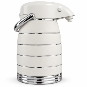 Regal 2.5 L Plastic Body Air Pot With Glass Liner(White+Wooden)