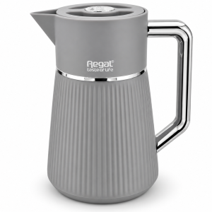 Regal1.0 Ltr. Plastic Body Vacuum Flask - Silver Handle (6-ColorsAssorted)