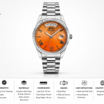 Slazenger Heritage Orange Day-Date Watch MS Department Store Oman