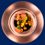 Copper Floral Decorative Plate MS Department Store Oman