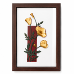Framed Golden Poppy Floral Wall Art MS Department Store Oman